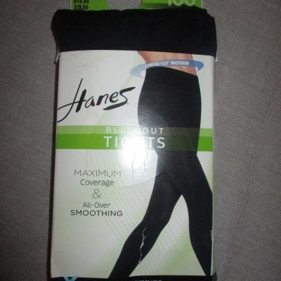 920X04 Hanes OC263 Blackout Tights X-Temp Tummy Control Medium Black
